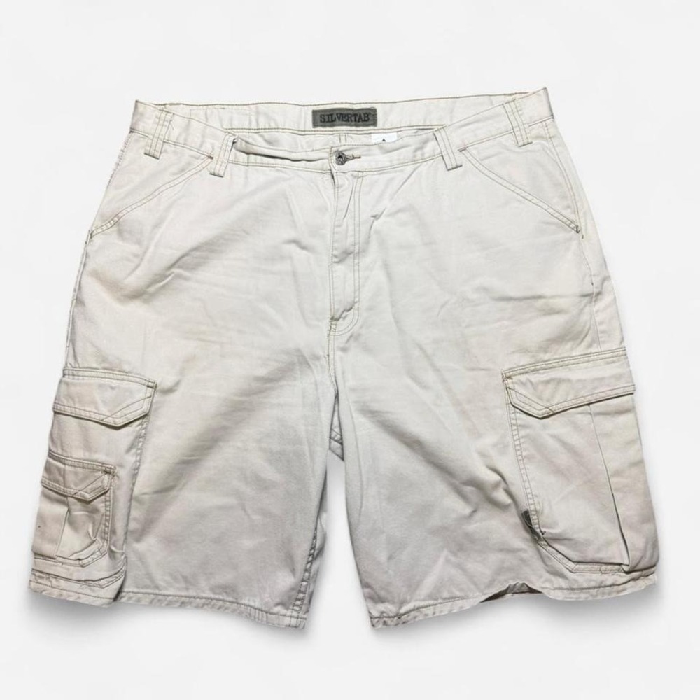 Vintage Levi SilverTab Tactical Beige Cargo Shorts Size 42